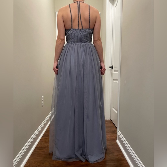 ASOS Lavender/Periwinkle Beaded Prom Style Drees - Picture 2 of 16